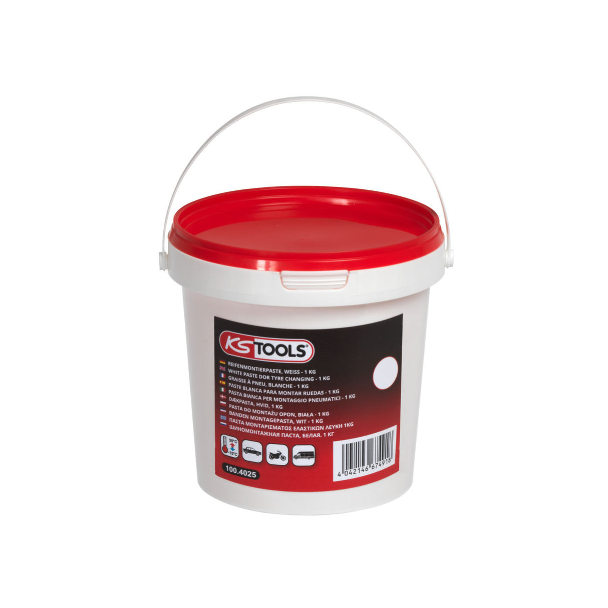 KS TOOL Seau de graisse à pneu blanche 1kg 100.4025