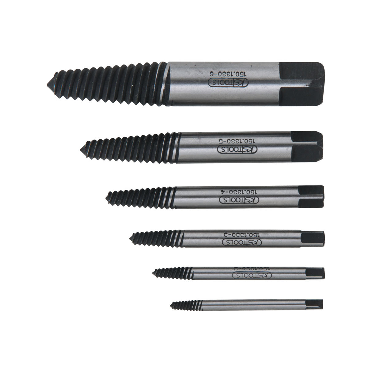 KS TOOL Jeu d'extracteurs de goujons pour goujons de M3M18 6 pcs 150.1330