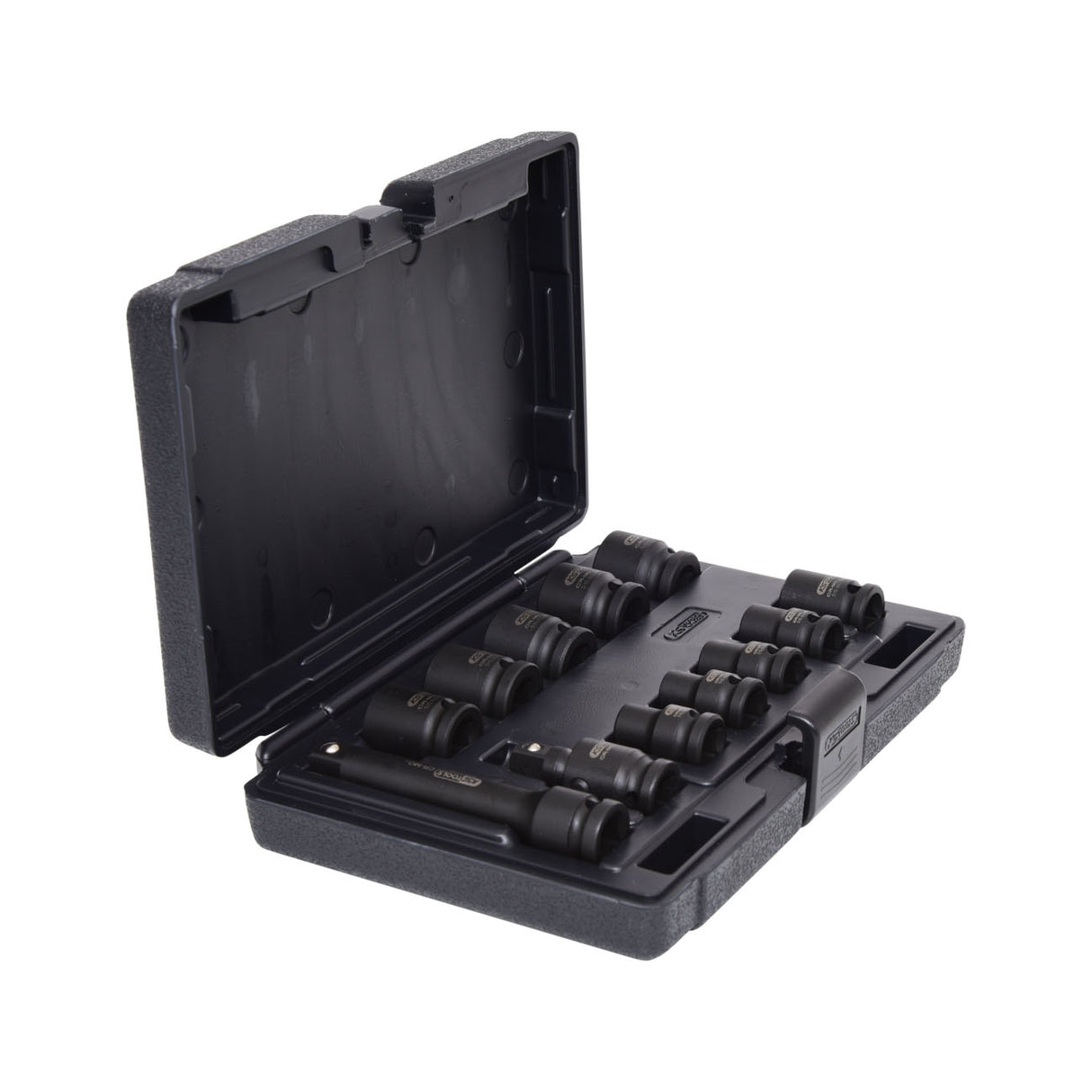 KS TOOL Coffret de douilles à chocs 6 pans 1/2'' 10 douilles 1 cardan 1 rallonge 12 pièces 515.0112