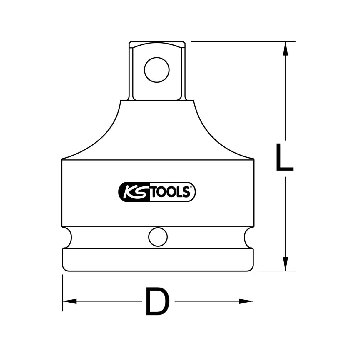 KS TOOL Réducteur à chocs 3/4'' + 1/2'' 515.1372E