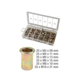 KS TOOL Assortiment d'inserts taraudés acier 150 pièces 970.0610