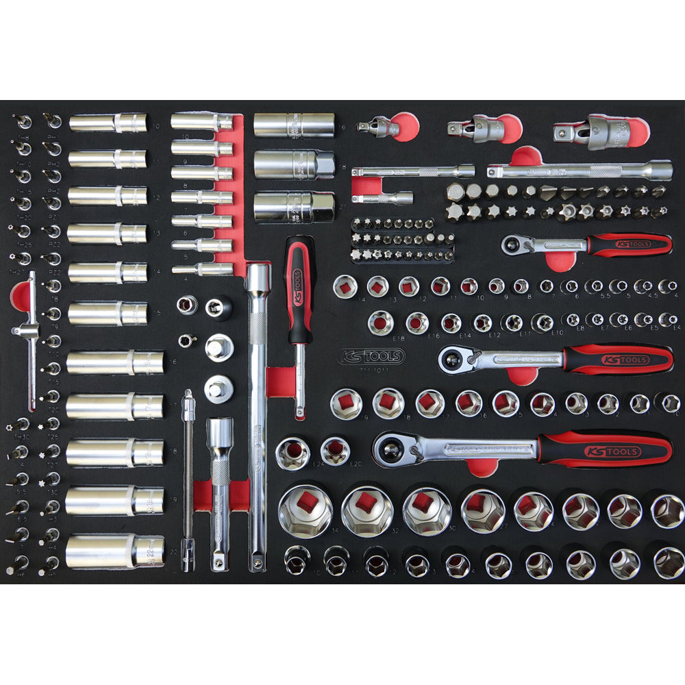Module douilles et access. 1/4'' -3/8'' -1/2'', 175 pièces