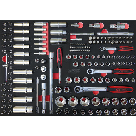 Module douilles et access. 1/4'' -3/8'' -1/2'', 175 pièces - Mister PRO