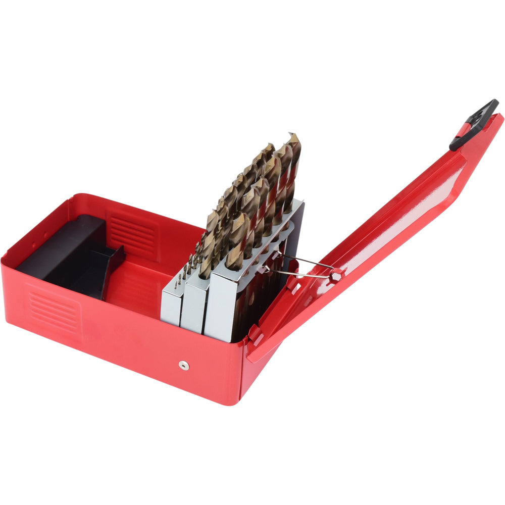 Coffret de 25 forets HSS-Co au cobalt, Ø1,0-13,0 mm