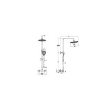 VitrA AquaHeat Bliss 240 2F colonne de douche chromé avec mitigeur thermostatique et pomme de tête pluie ronde