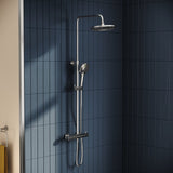 VitrA AquaHeat Bliss 240 2F colonne de douche chromé avec mitigeur thermostatique et pomme de tête pluie ronde
