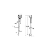 VitrA Bliss set de douche noir mat (douchette, flexible et barre)