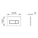 VitrA Plaque de commande WC double touche 3/6L SQUARE
