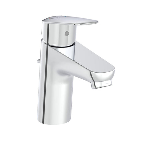 Mitigeur Grohe robinet de lavabo chromé, design moderne, couleur argentée.