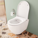 VitrA Pack WC Mia suspendu cuvette carénée fixations invisibles et bâti-support autoportant avec plaque