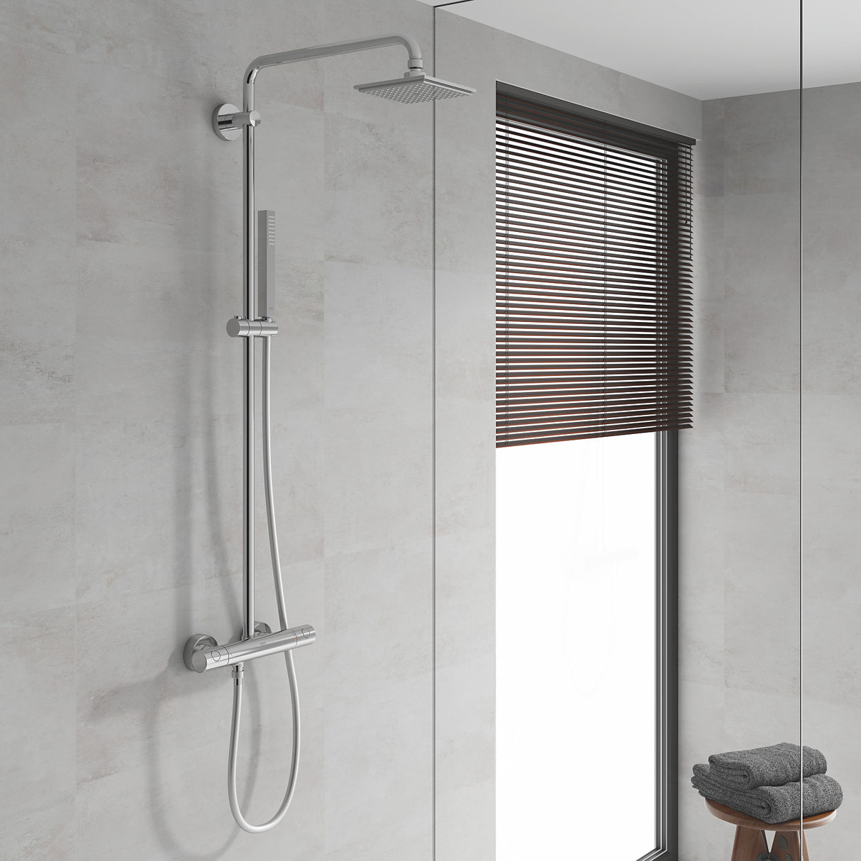 GROHE Colonne de douche 1 jet avec mitigeur thermostatique Euphoria System 150 27932000