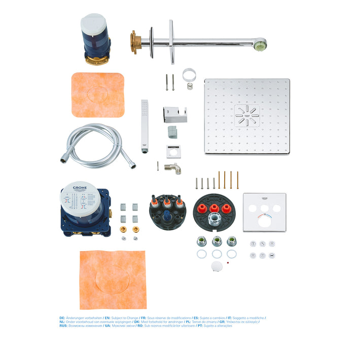 GROHE Grohtherm SmartControl Ensemble de douche Rainshower SmartActive 310 Cube