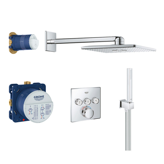 GROHE Grohtherm SmartControl Ensemble de douche Rainshower SmartActive 310 Cube