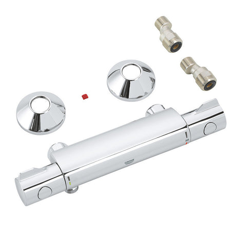 Mitigeur thermostatique Grohe, robinet de douche, couleur chrome, avec accessoires