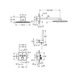 GROHE Douche encastrée thermostatique 2 jets SmartControl 34712000
