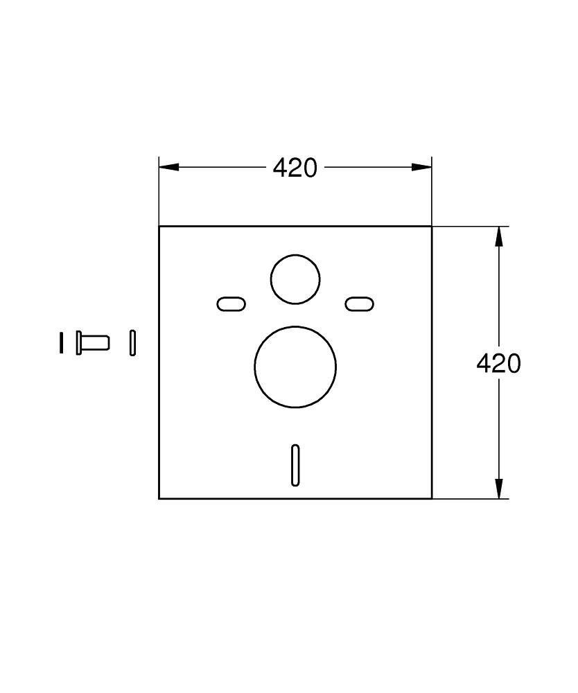 GROHE Set d'isolation phonique pour WC suspendu 37131000