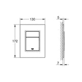 GROHE Plaque de commande chrome mat Skate Cosmopolitan S 37535P00