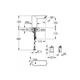 GROHE Mitigeur de lavabo Bau Cosmopolitan E infrarouge 36451000