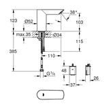 GROHE Mitigeur de lavabo infrarouge Bau Cosmopolitan E 36452000