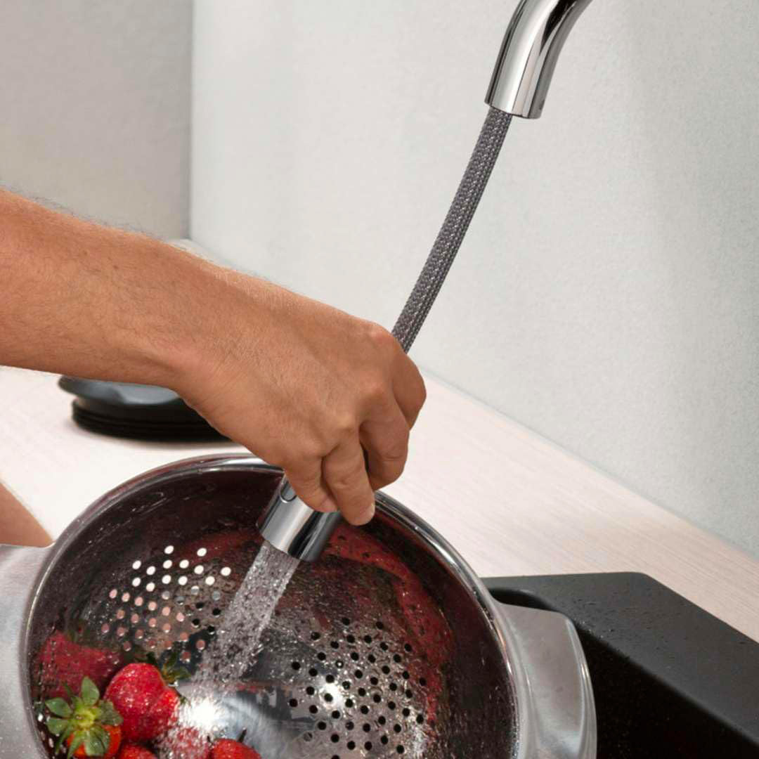 HANSGROHE Mitigeur de cuisine 180 2 jets Focus M42 avec douchette extractible 71801000