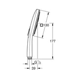 GROHE Douchette 3 jets Vitalio SmartActive 130 Cube 26595000