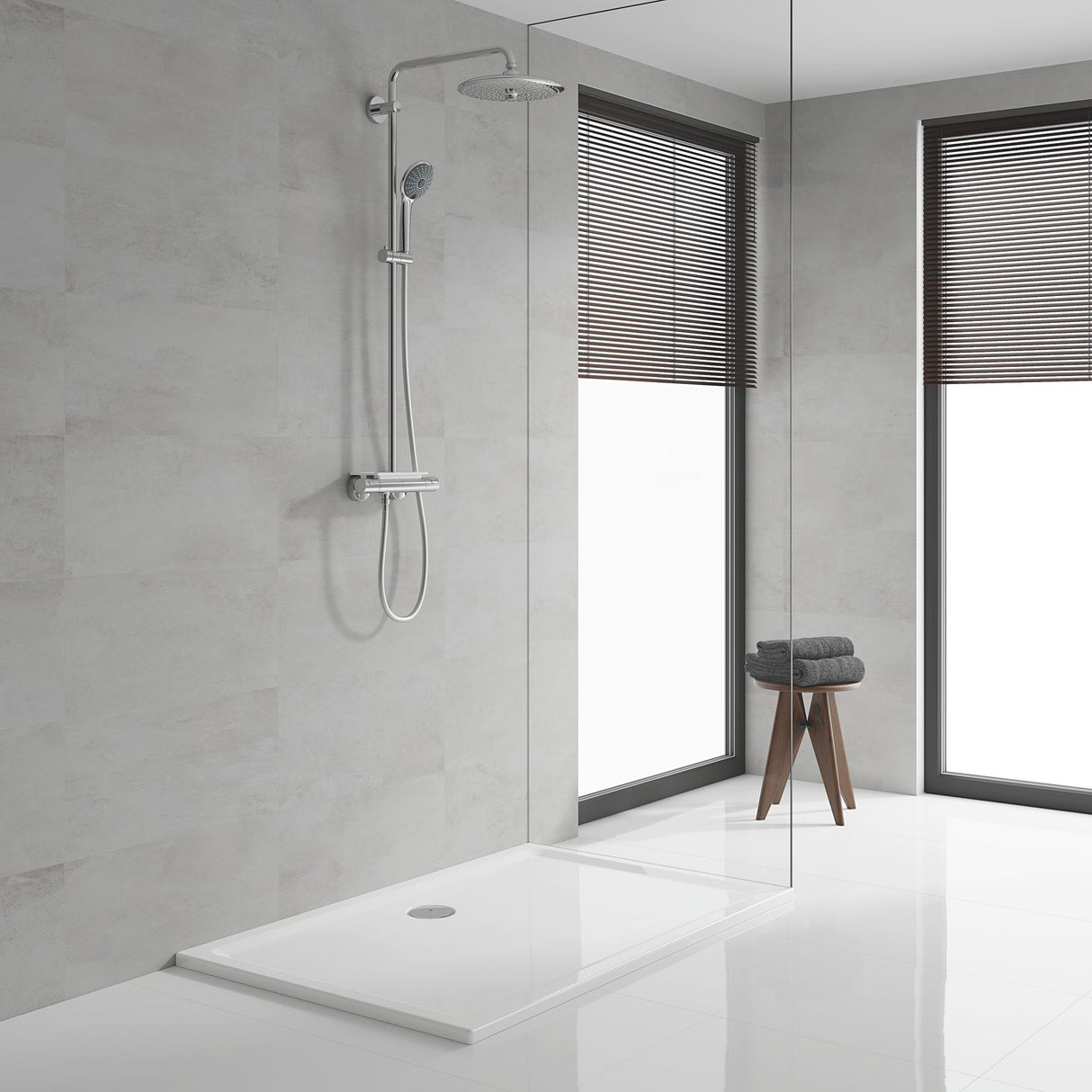 GROHE Colonne de douche 3 jets avec mitigeur thermostatique Vitalio Joy System 260 26403001