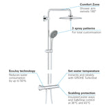 GROHE Colonne de douche 3 jets avec mitigeur thermostatique Vitalio Joy System 260 26403001