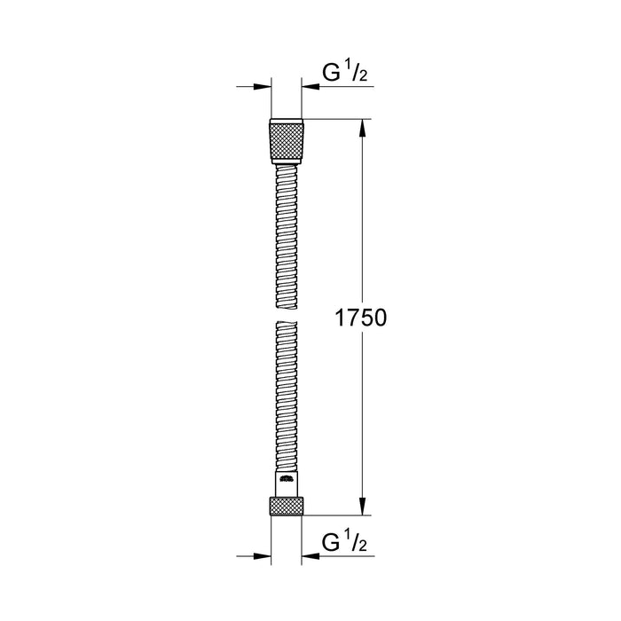 GROHE VitalioFlex Metal 1750mm Flexible métallique Chromé 27503000