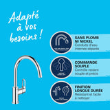 GROHE Mitigeur de cuisine Start Flow 31555001