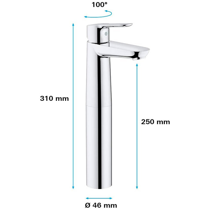 Start Edge Mitigeur monocommande Lavabo Taille XL Chromé GROHE 23777000