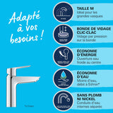 GROHE Mitigeur de lavabo taille M QuickFix Start 23746002