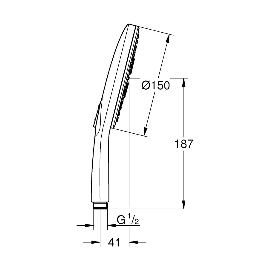 GROHE Douchette 3 jets Vitalio SmartActive 150 26597000