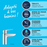 GROHE Mitigeur de lavabo taille S QuickFix Start 23551002