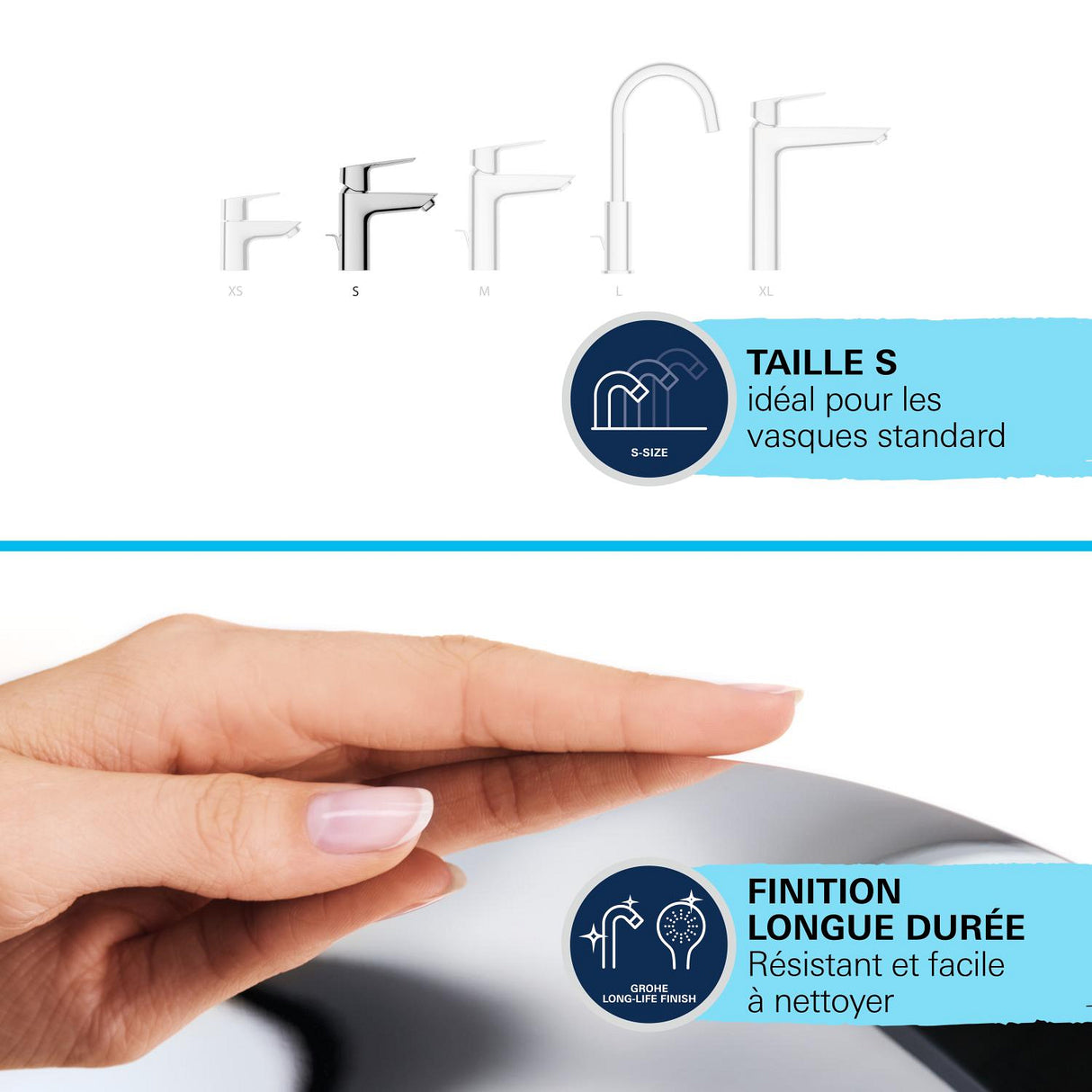 GROHE Mitigeur de lavabo taille S QuickFix Start 23551002