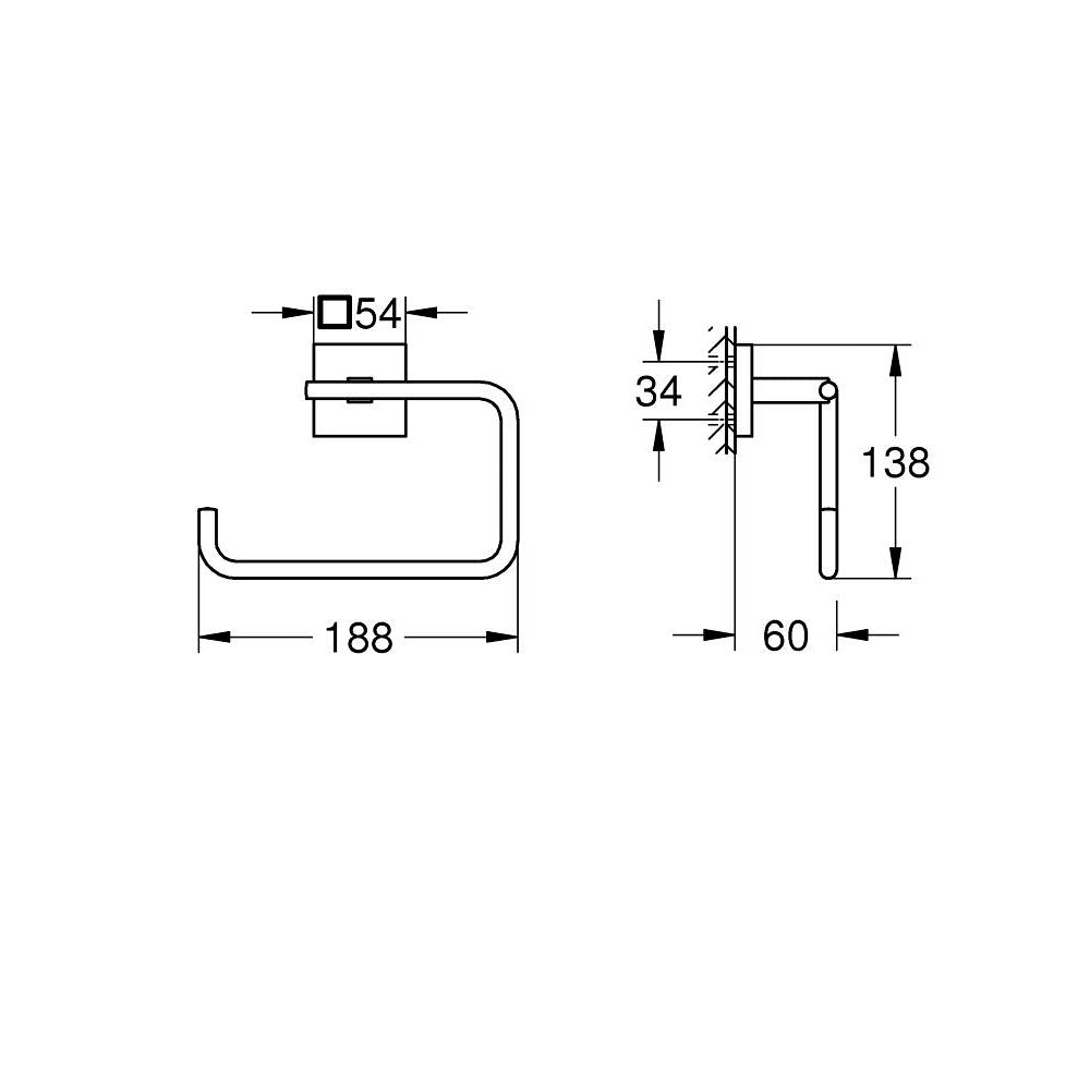 GROHE Porte-serviette anneau Start Cube
