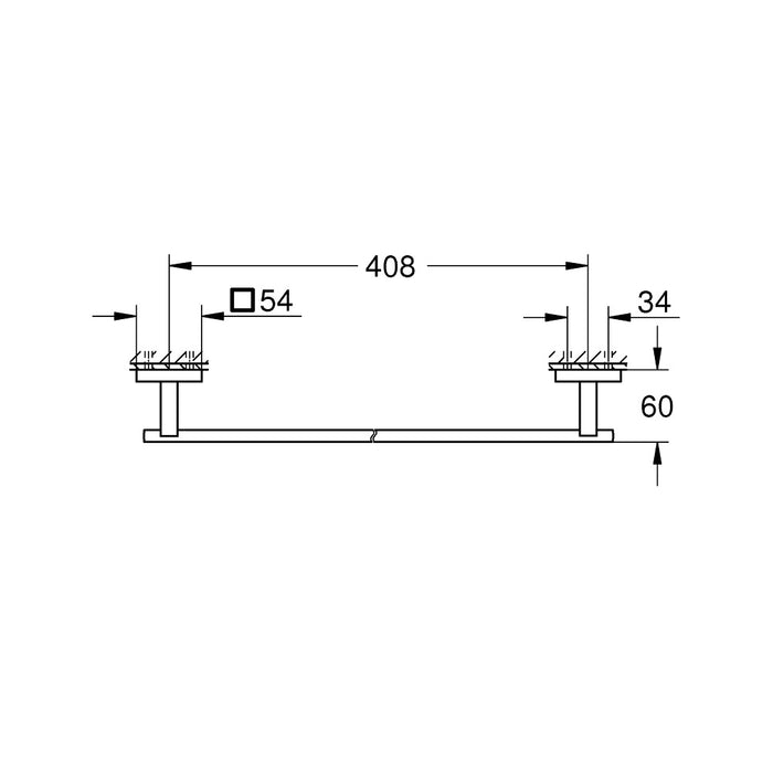 GROHE QuickFix - Start Cube - Barre porte-serviettes 450 mm (à visser ou à coller)