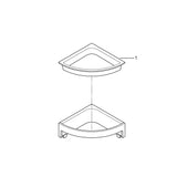 GROHE Tablette de douche d'angle Start Cube