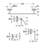 GROHE Set d'accessoires 4 en 1 pour salle de bain Start Cub