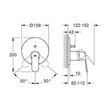GROHE Mitigeur de lavabo Eurosmart Cosmopolitan monocommande 2 sorties avec inverseur