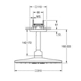 GROHE Douche de tête 2 jets et bras 142mm Rainshower SmartActive 310 Cube