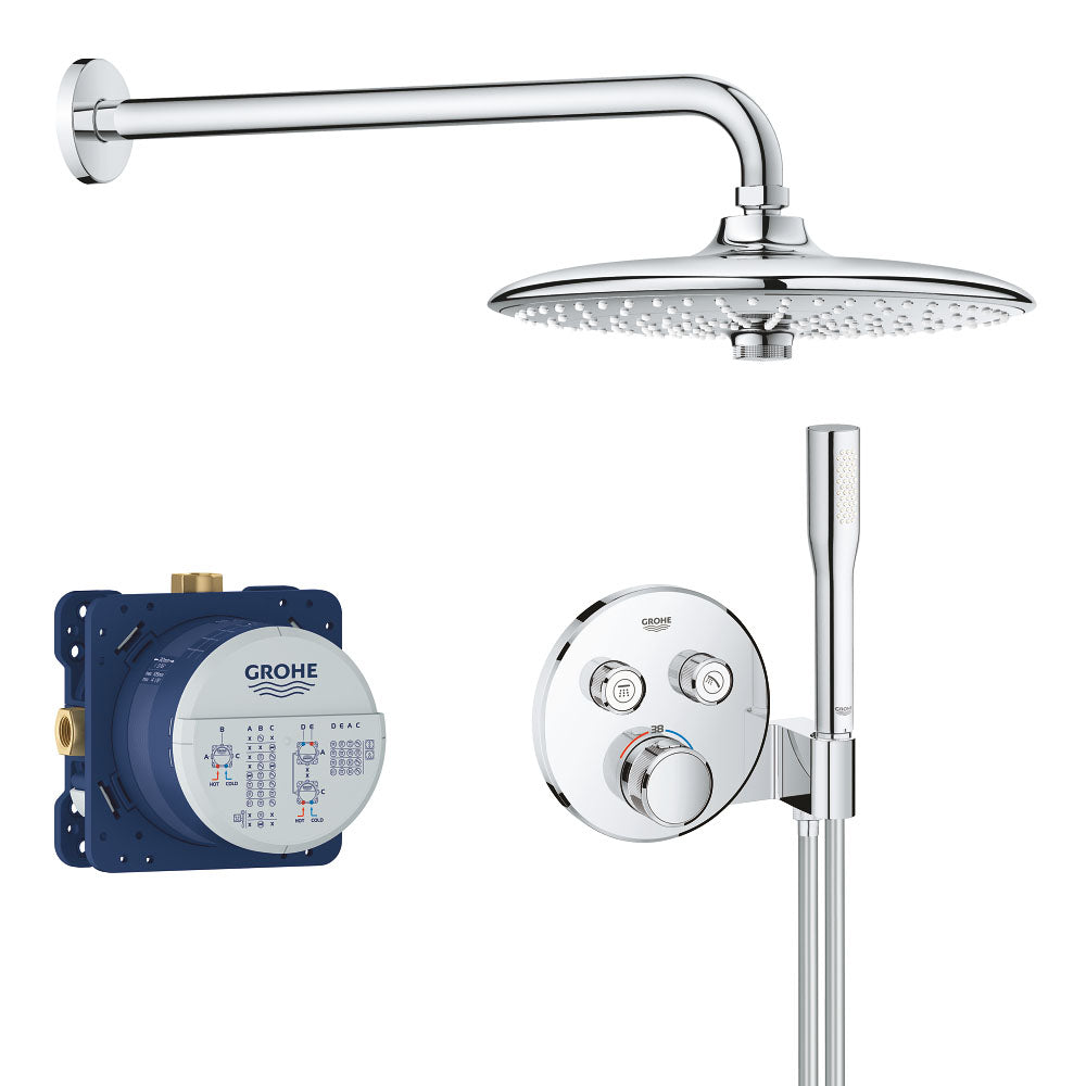 GROHE Façade de mitigeur thermostatique encastré Grohtherm SmartControl  2 sorties