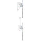 GROHE Façade de mitigeur thermostatique encastré Grohtherm SmartControl  2 sorties