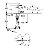GROHE Mitigeur de cuisine monocommande Start 30307001