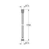 GROHE VitalioFlex Metal Flexible de douche en métal 1,75 mètres