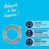 GROHE VitalioFlex Metal Flexible de douche en métal 1,75 mètres
