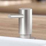 Distributeur de savon Grohe, couleur inox brossé, design moderne pour évier.