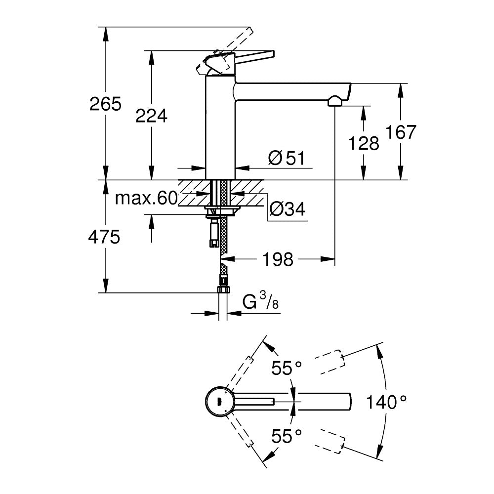 GROHE Mitigeur de cuisine Concetto 31128DC1