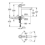 GROHE Mitigeur de cuisine Concetto 31128DC1