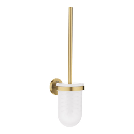 Brosse WC murale Grohe, accessoires salle de bain, couleur or brossé.