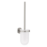 Porte-brosse WC Grohe, accessoire mural, finition inox brossé, couleur argenté.